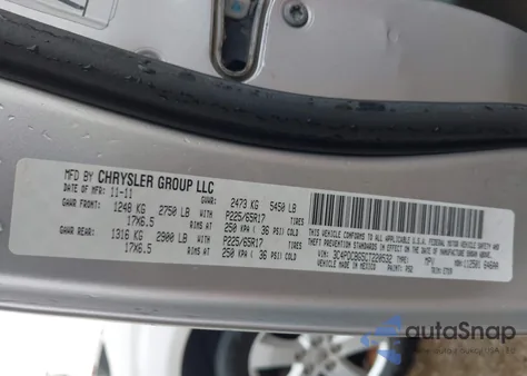 2012 Dodge Journey Sxt from USA, damaged, VIN 3C4PDCBG5CT220532